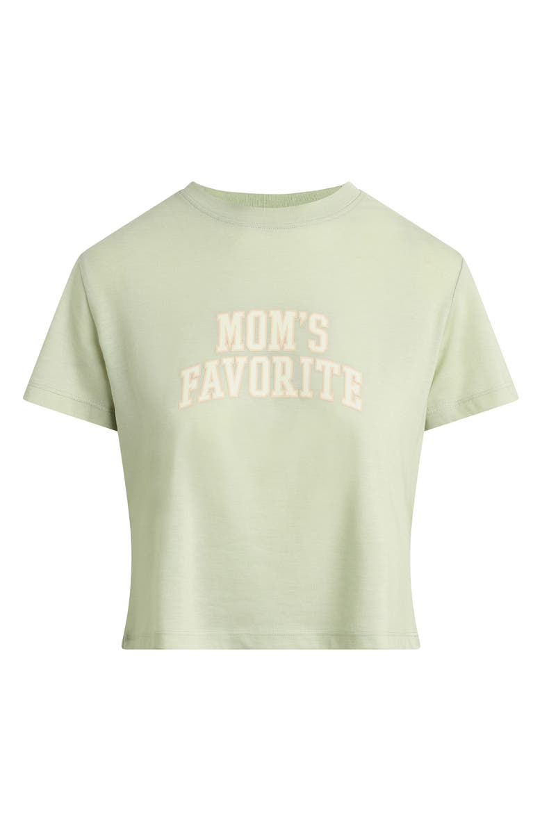 Favorite Daughter Moms Favorite Crop T-Shirt, Main, color, Light Sage/ White