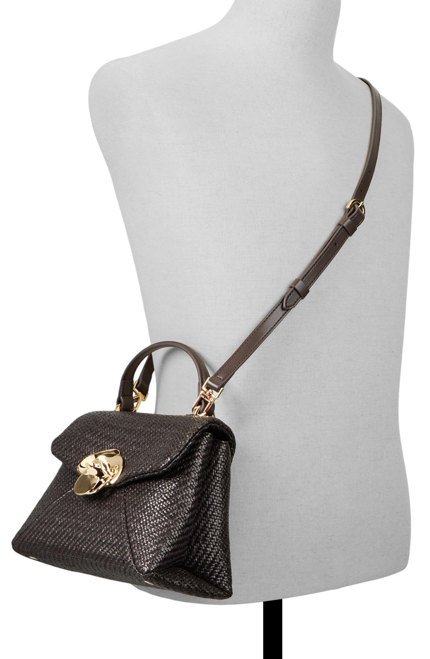 Poppy Rose 2.0 Woven Handbag, Alternate, color, DARK BROWN