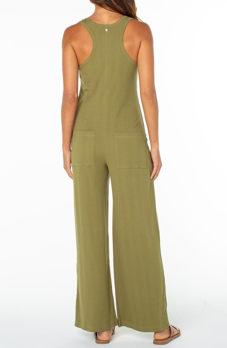 Roxy Running Tide Sleeveless Wide Leg Jumpsuit, Alternate, color, Oliv Brnch