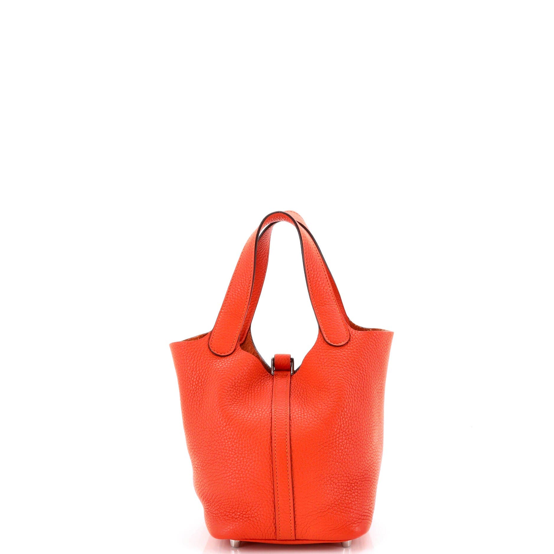 Pre-Owned Hermes Picotin Lock Bag Clemence PM, Alternate, color, Feu