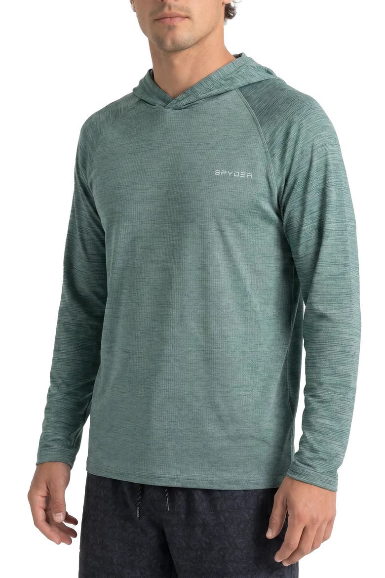 Raglan Sleeve Hooded Rashguard, Alternate, color, MALLARD