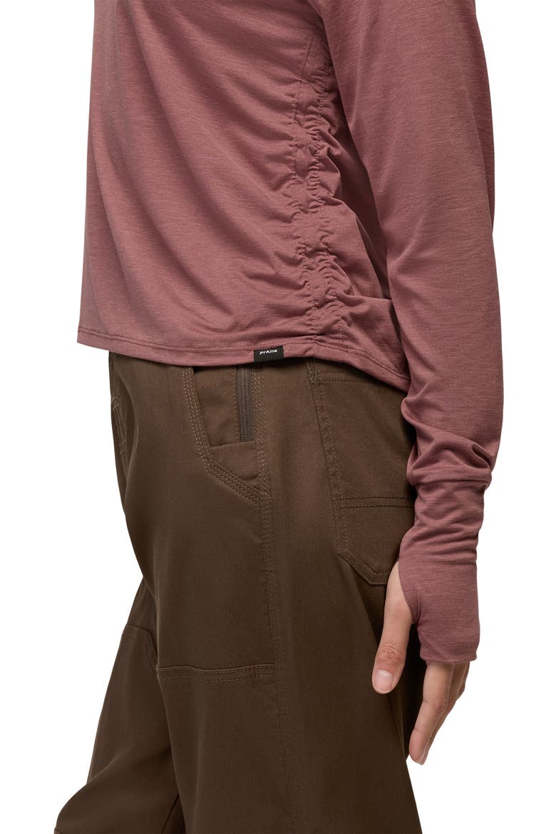 Gathered Long Sleeve T-Shirt, Alternate, color, NEWBERRY