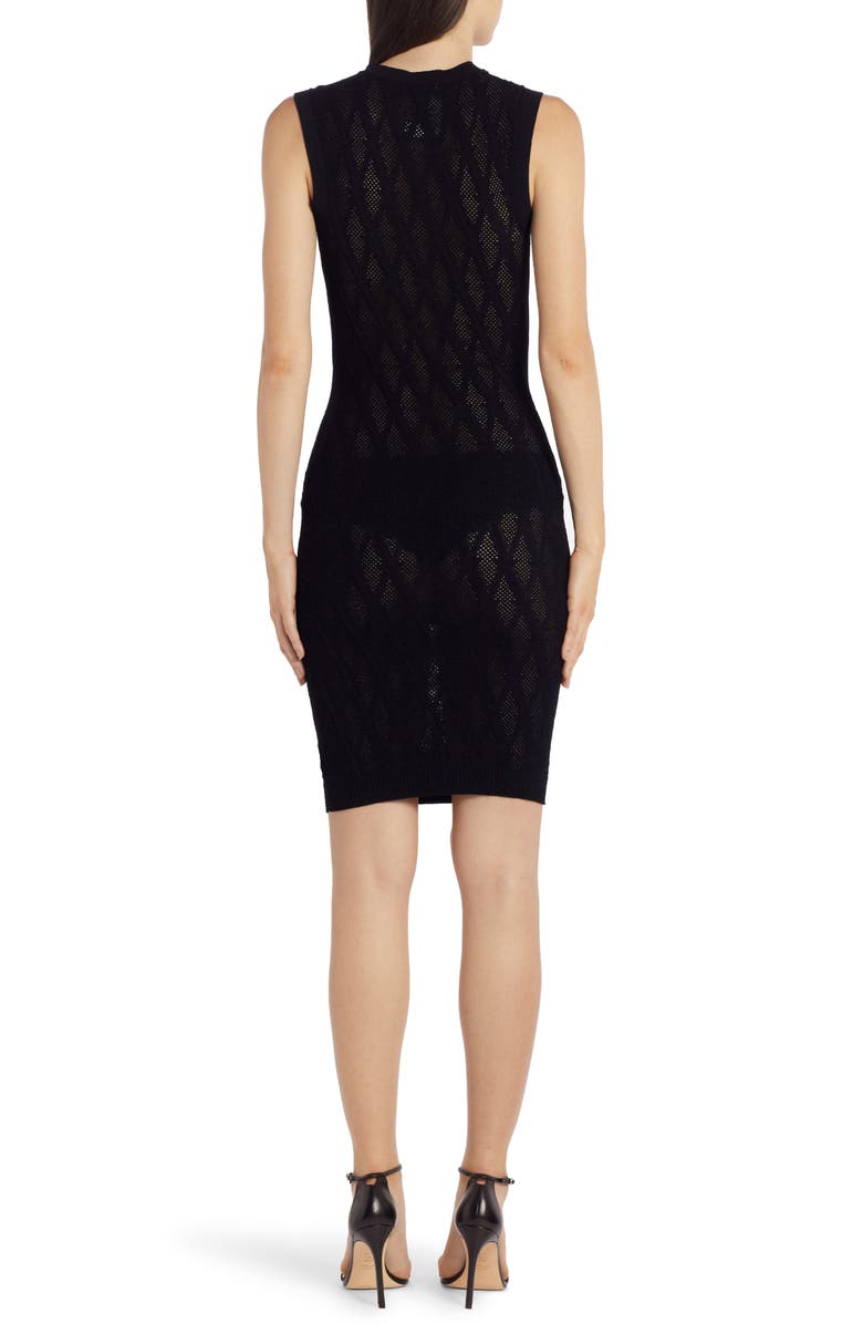 Versace V-Knit Body-Con Sweater Dress, Alternate, color, 