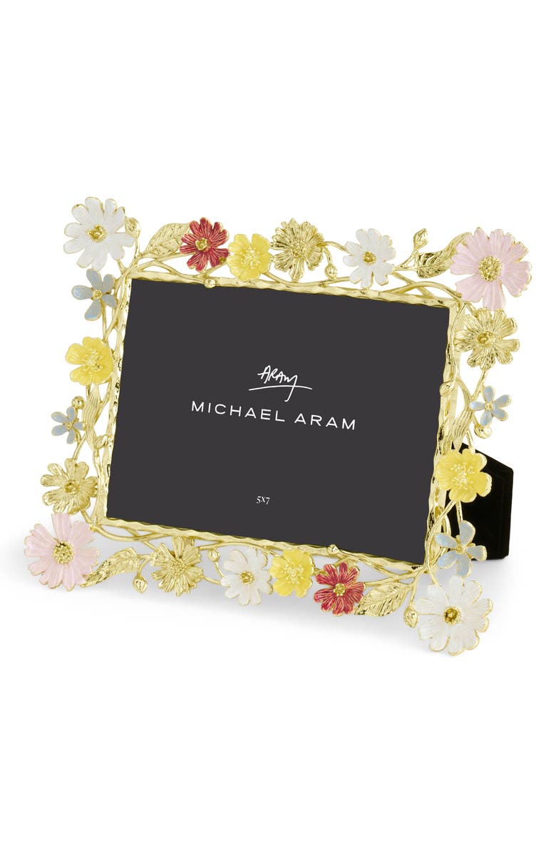 Michael Aram Wildflowers 5 x 7-Inch Picture Frame, Alternate, color, Gold Multi