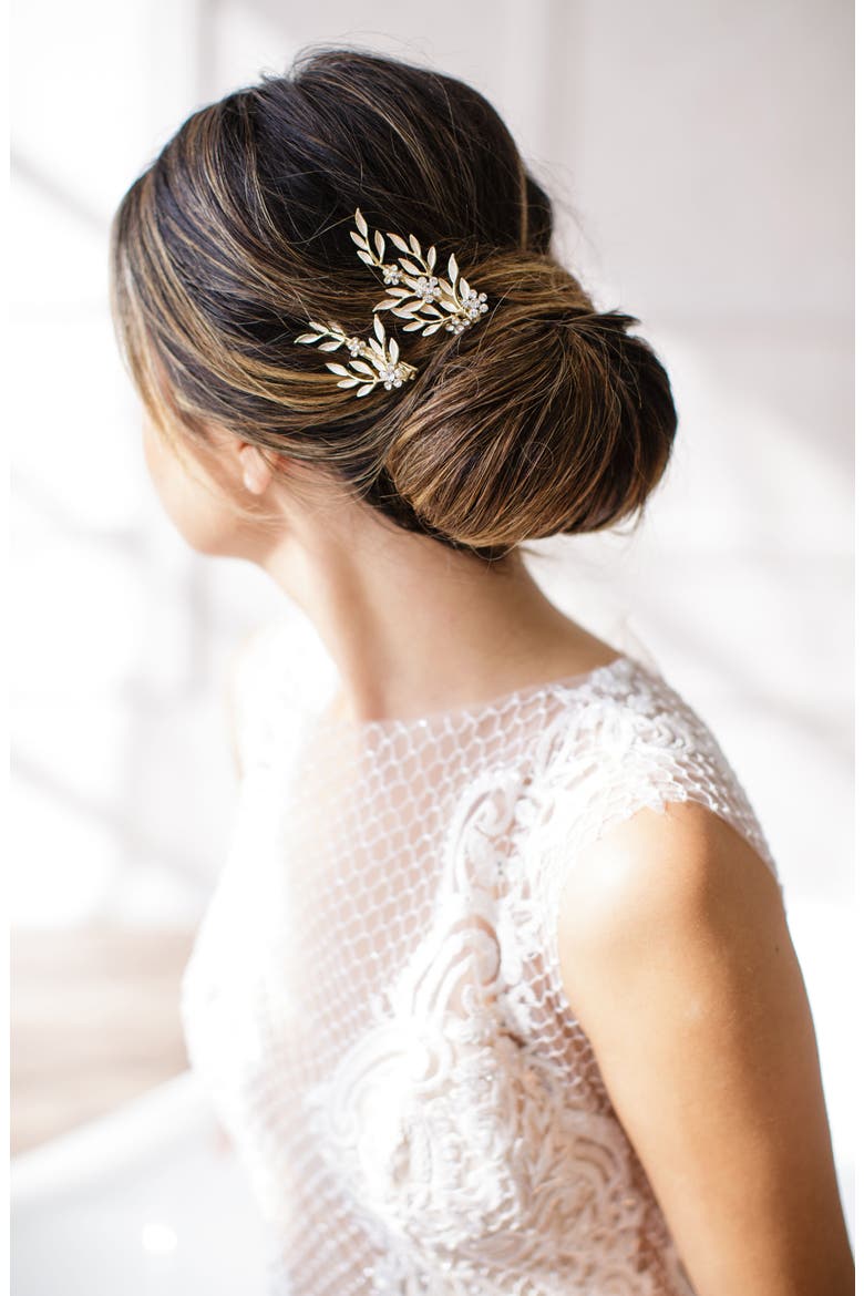 Calvina 2-Piece Hair Clip Set, Alternate, color, GOLD