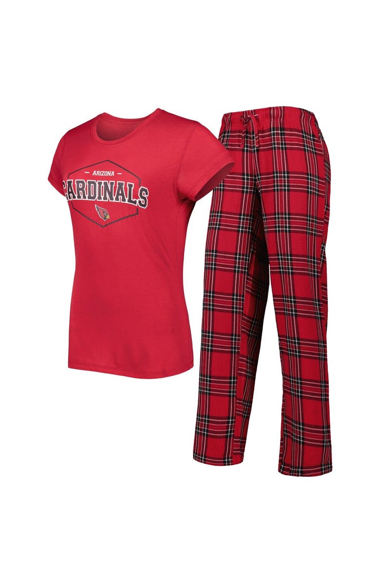 CONCEPTS SPORT Women's Concepts Sport Cardinal/Black Arizona Cardinals Badge T-Shirt & Pants Sleep Set, Main, color, Cardinal