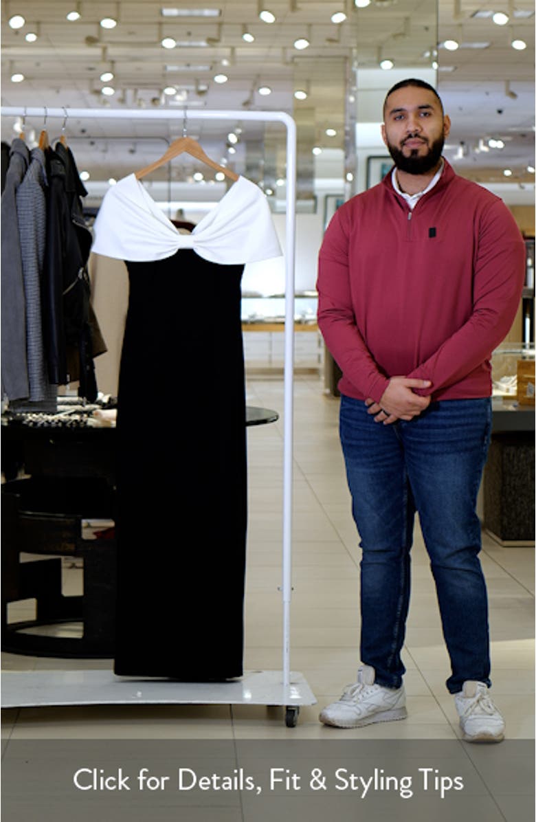 Belluno Off the Shoulder Column Gown, sales video thumbnail