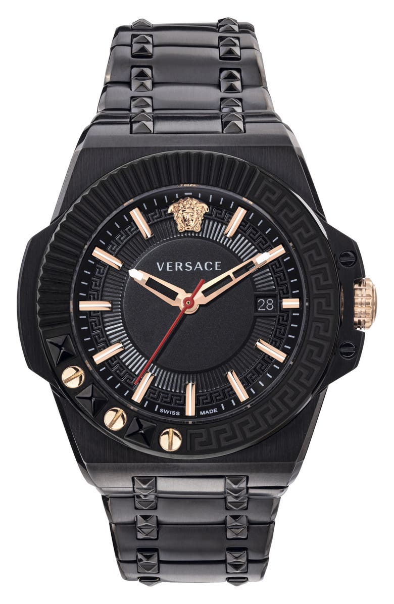 Versace Chain Reaction Bracelet Watch, 45mm, Main, color,