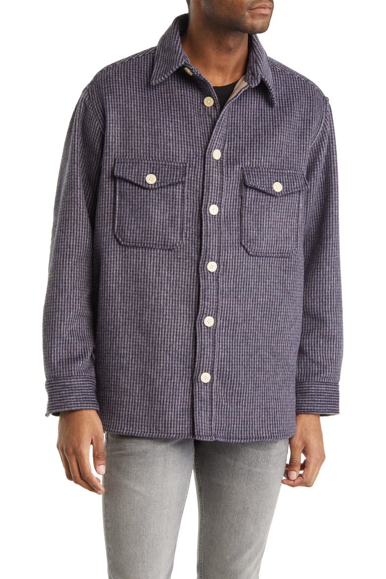 Richter Microcheck Patch Pocket Button-Up Shirt, Alternate, color, COLD LILAC