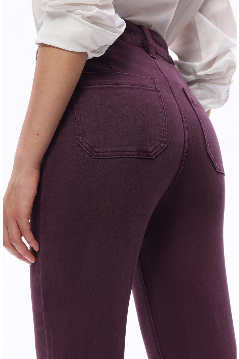 High Waist Bootcut Jeans, Alternate, color, PLUM