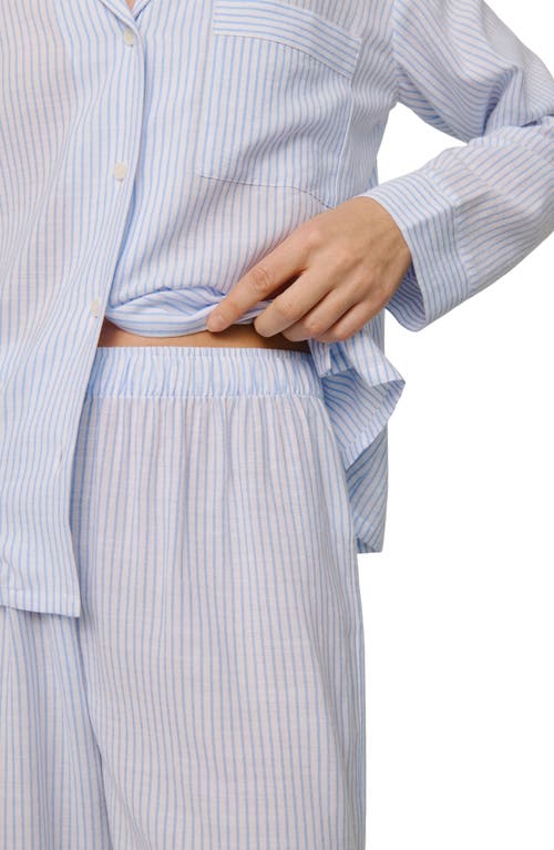 Eberjey Nautico Long Pajama Set In Blue