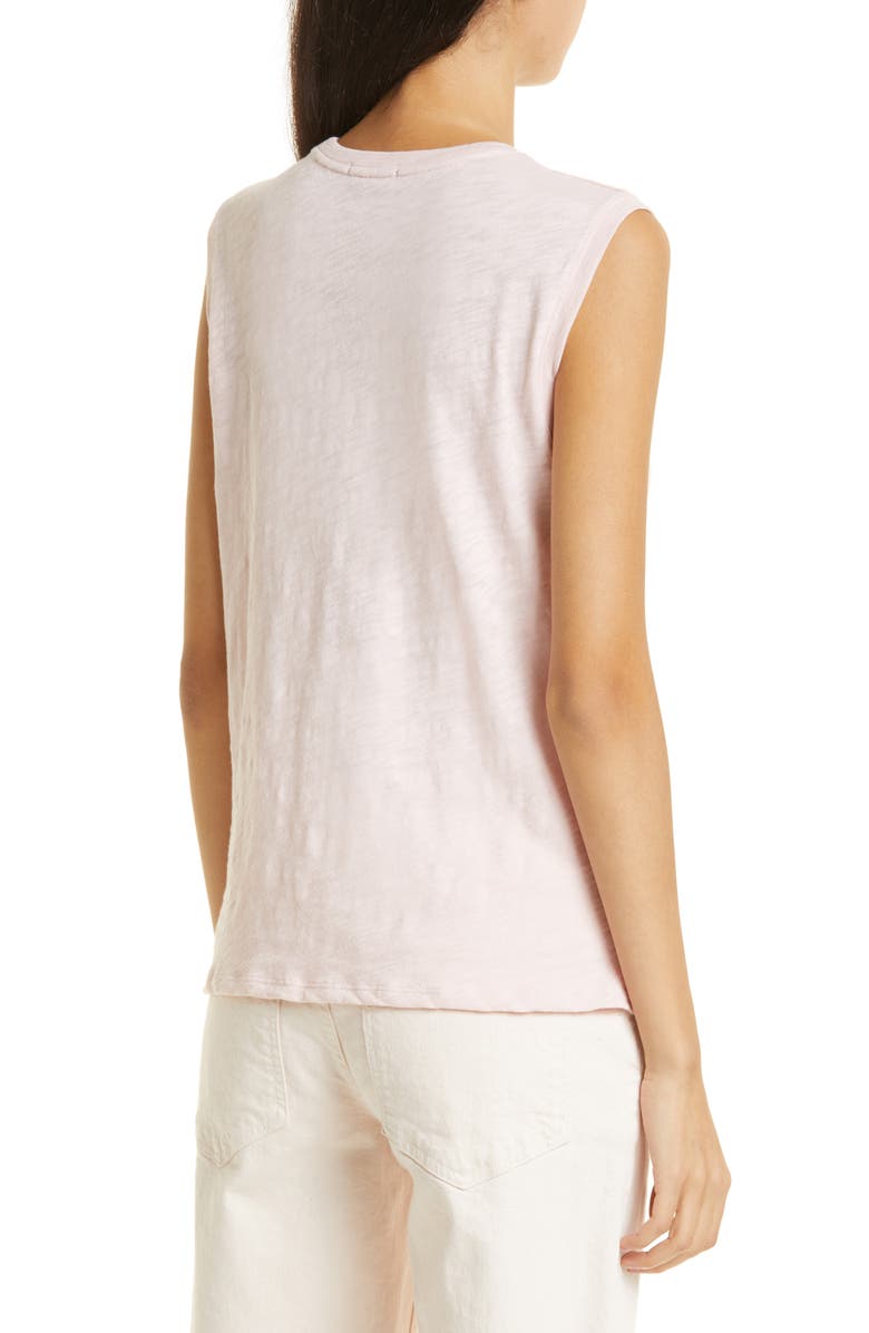 ATM Anthony Thomas Melillo Schoolboy Cotton Slub Jersey Sleeveless T-Shirt, Alternate, color, Pale Summer Rose