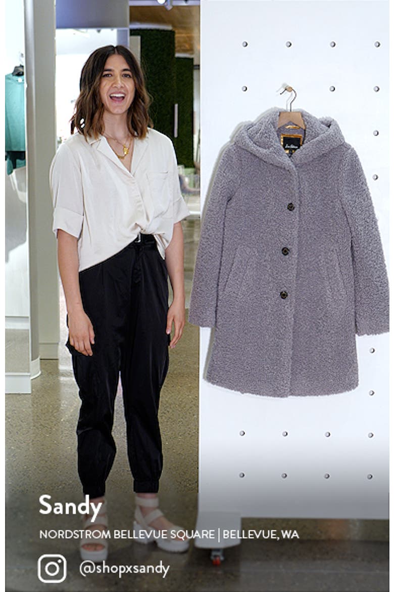 Hooded Faux Shearling Teddy Coat video
