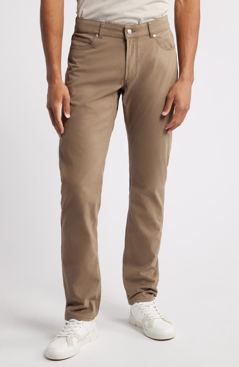 Peter Millar Delvin Stretch Cotton & Silk Twill 5-Pocket Pants, Main, color,