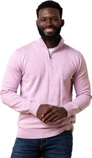 Hope & Henry Men's Organic Fine Gauge Half Zip Sweater