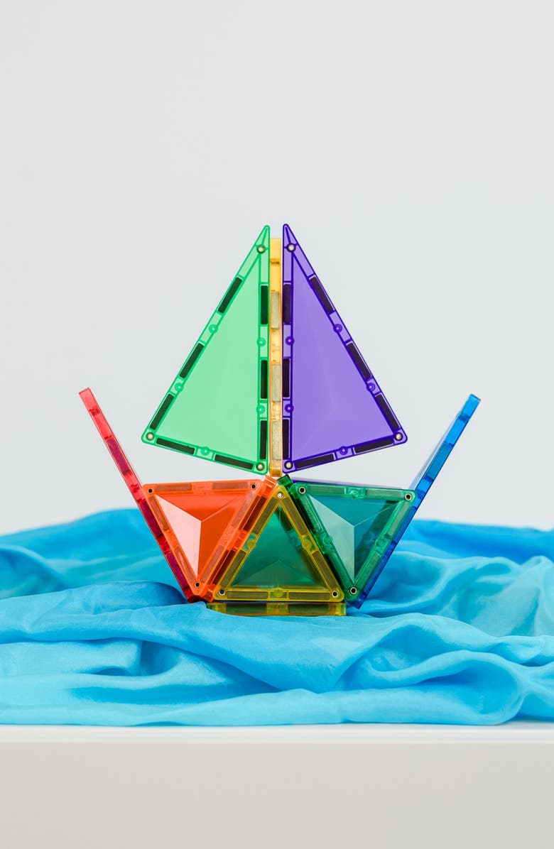 CONNETIX Kids' Rainbow Magnetic Tiles 24-Piece Mini Pack, Alternate, color, Rainbow