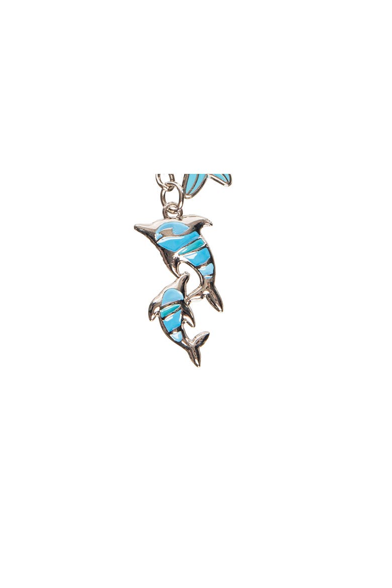 Dolphin Keychain, Alternate, color, Blue