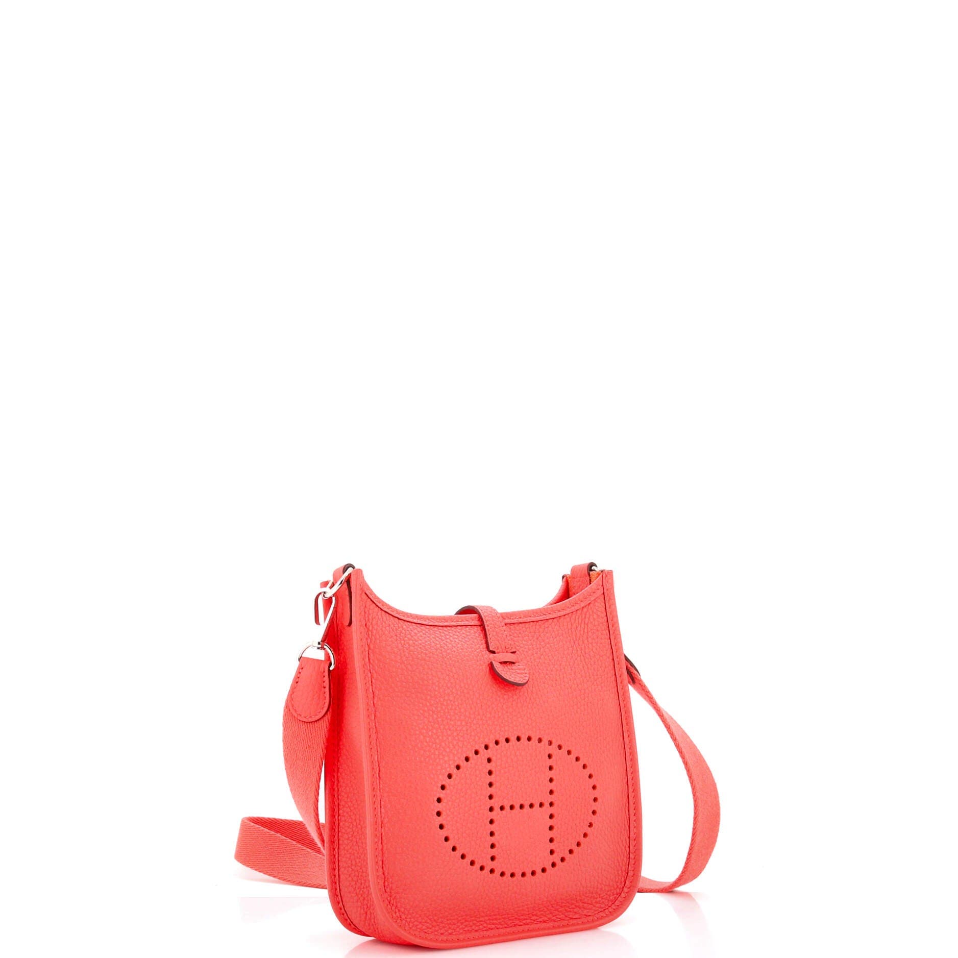 Pre-Owned Hermes Evelyne Bag Gen III Clemence TPM, Alternate, color, Rouge Pivoine