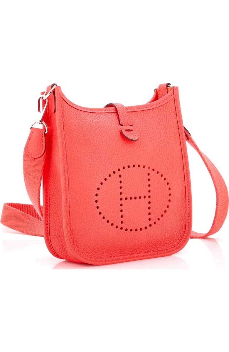 Pre-Owned Hermes Evelyne Bag Gen III Clemence TPM, Alternate, color, Rouge Pivoine