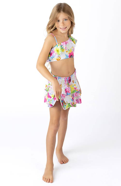 SHADE CRITTERS SHADE CRITTERS KIDS' WILDFLOWERS RUFFLE TIERED COVER-UP SKIRT
