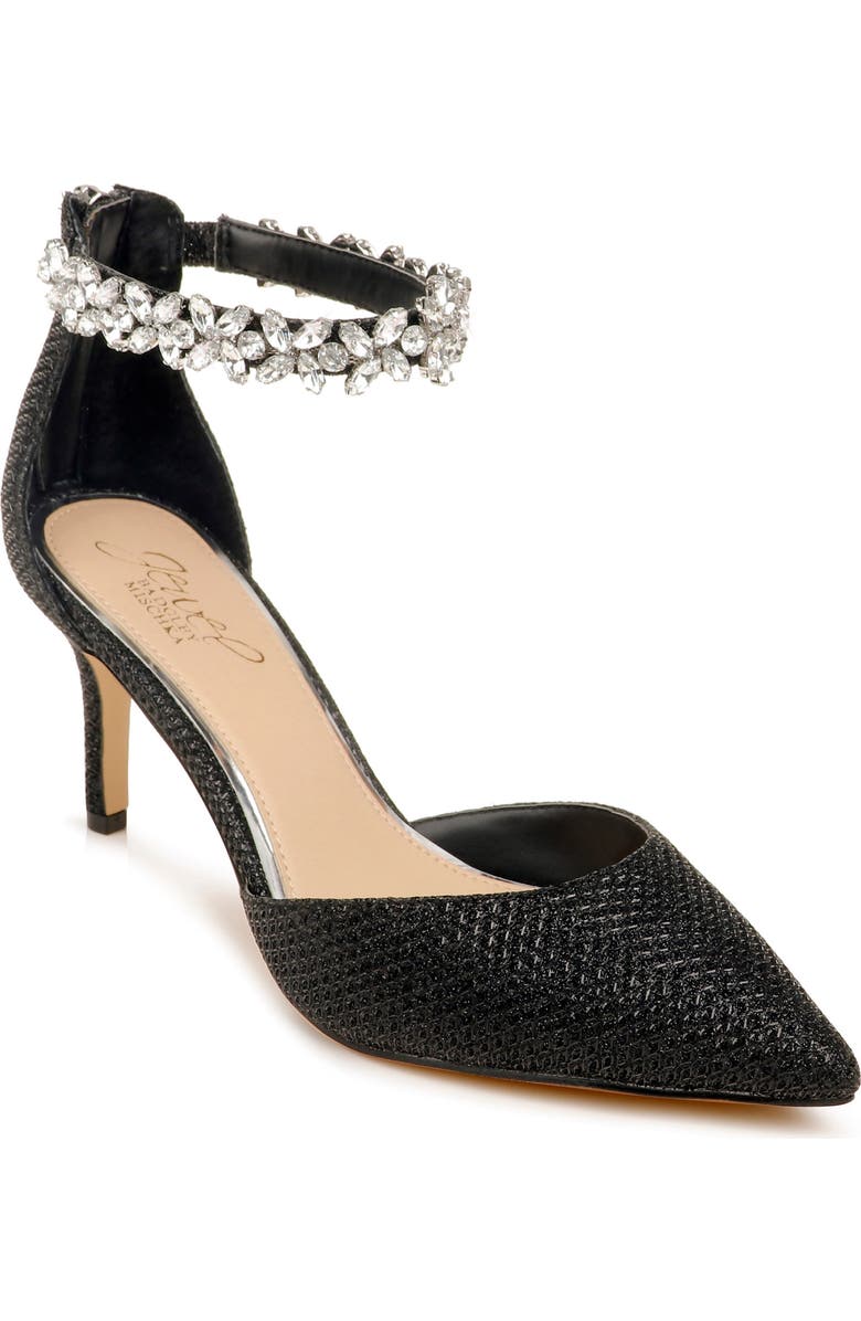 Jewel Badgley Mischka Raleigh Pointed Toe Ankle Strap Pump, Main, color,