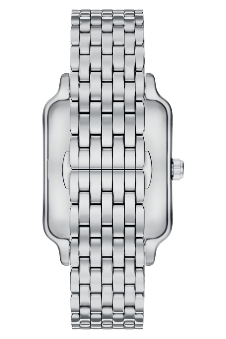 Tank Bracelet Watch, 32mm x 48mm, Alternate, color, SILVER