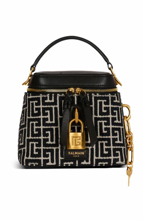 Pulse Vanity Bag In Monogrammed Jacquard Canvas And Leather