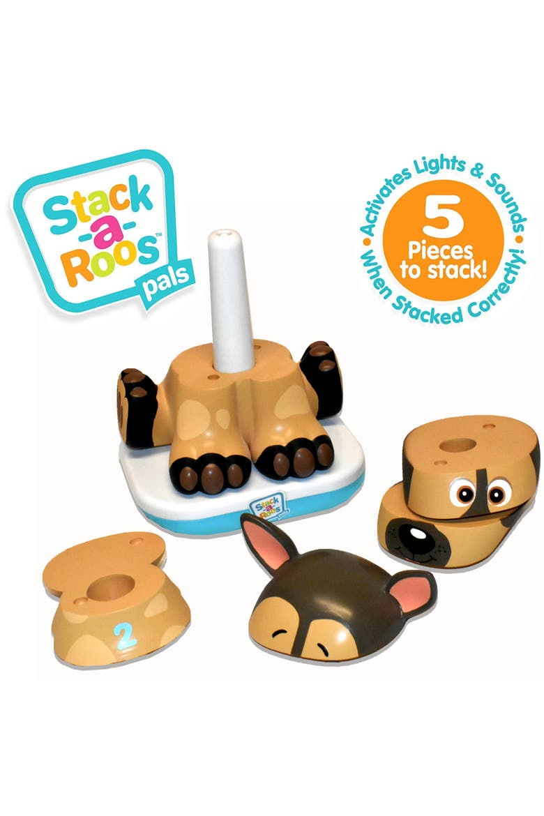 Stackaroos Pals Shepherd Puppy 5Pc Stacking Tower, Lights & Sounds, Stem, Alternate, color, Multicolored