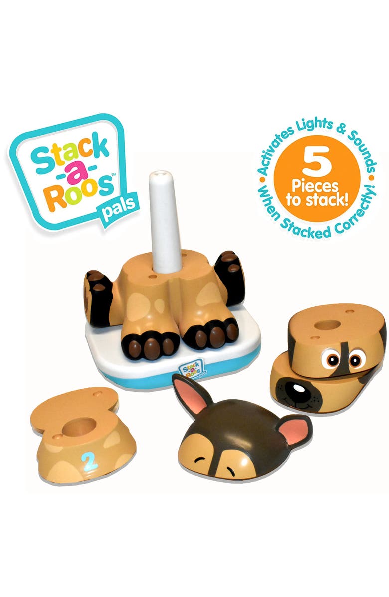 Stack-a-Roos Stackaroos Pals Shepherd Puppy 5Pc Stacking Tower, Lights 
Sounds, Stem, Alternate, color, 