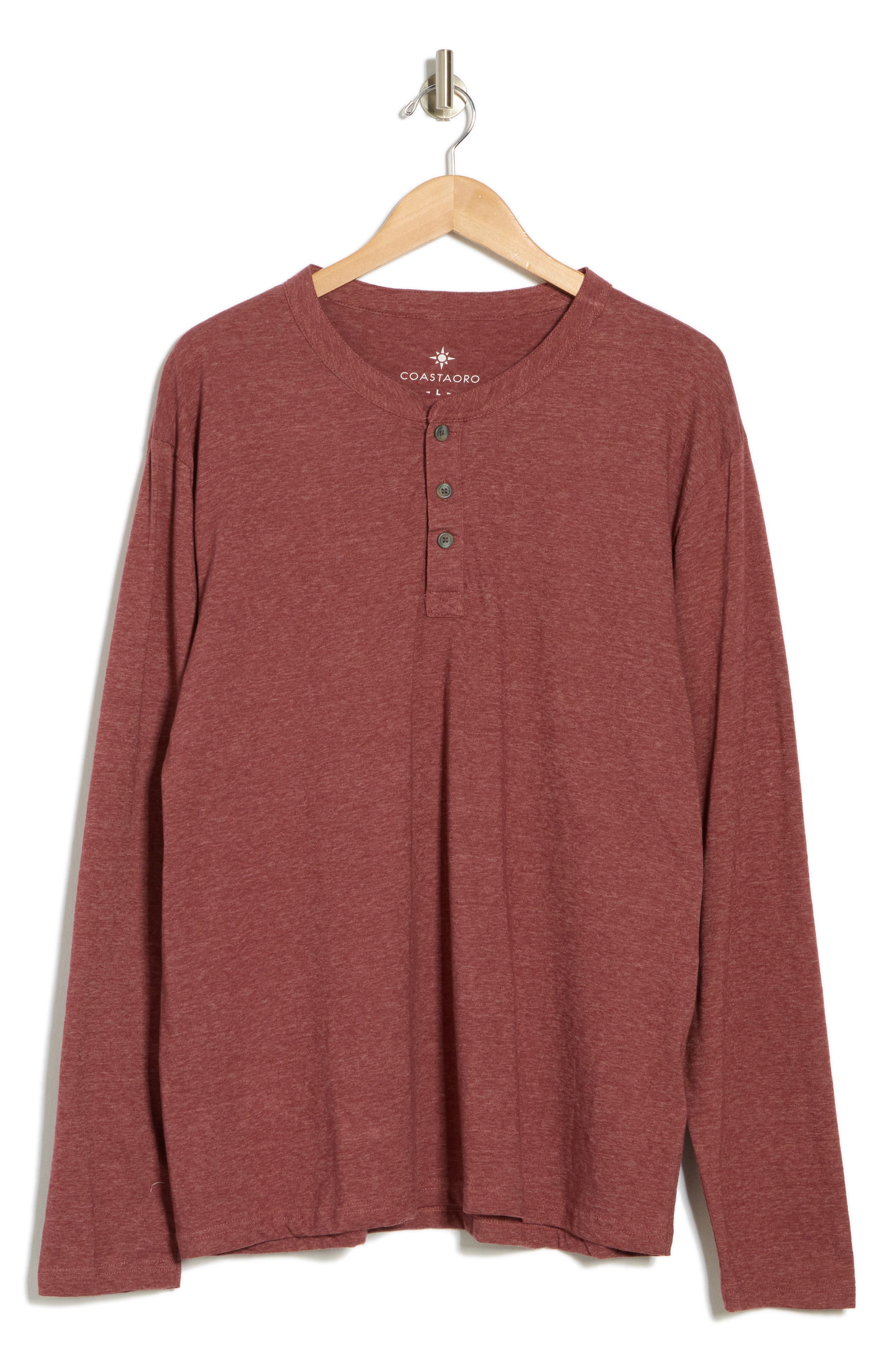 Coastaoro Melangia Knit Henley In Port