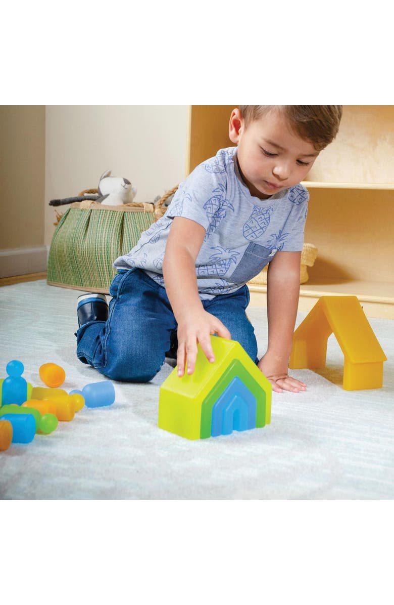 Kaplan Early Learning Company Discovery Stackers - Natural House - 5 Pieces, Alternate, color, Natural