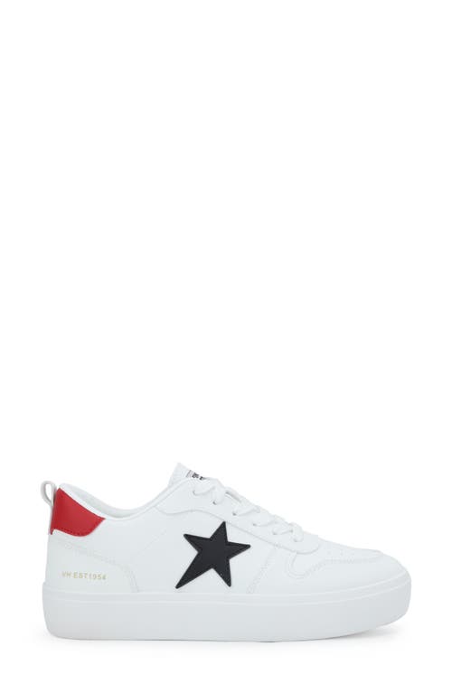 Vintage Havana Aura Lace-up Sneaker In White Black/red