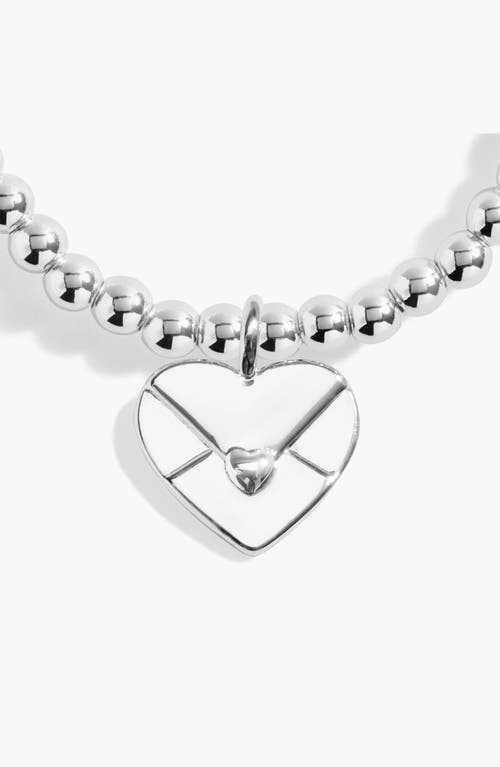 A Littles & Co. A Littles & Co A Little 'sending Love' Bracelet In Silver Plating In Silver
