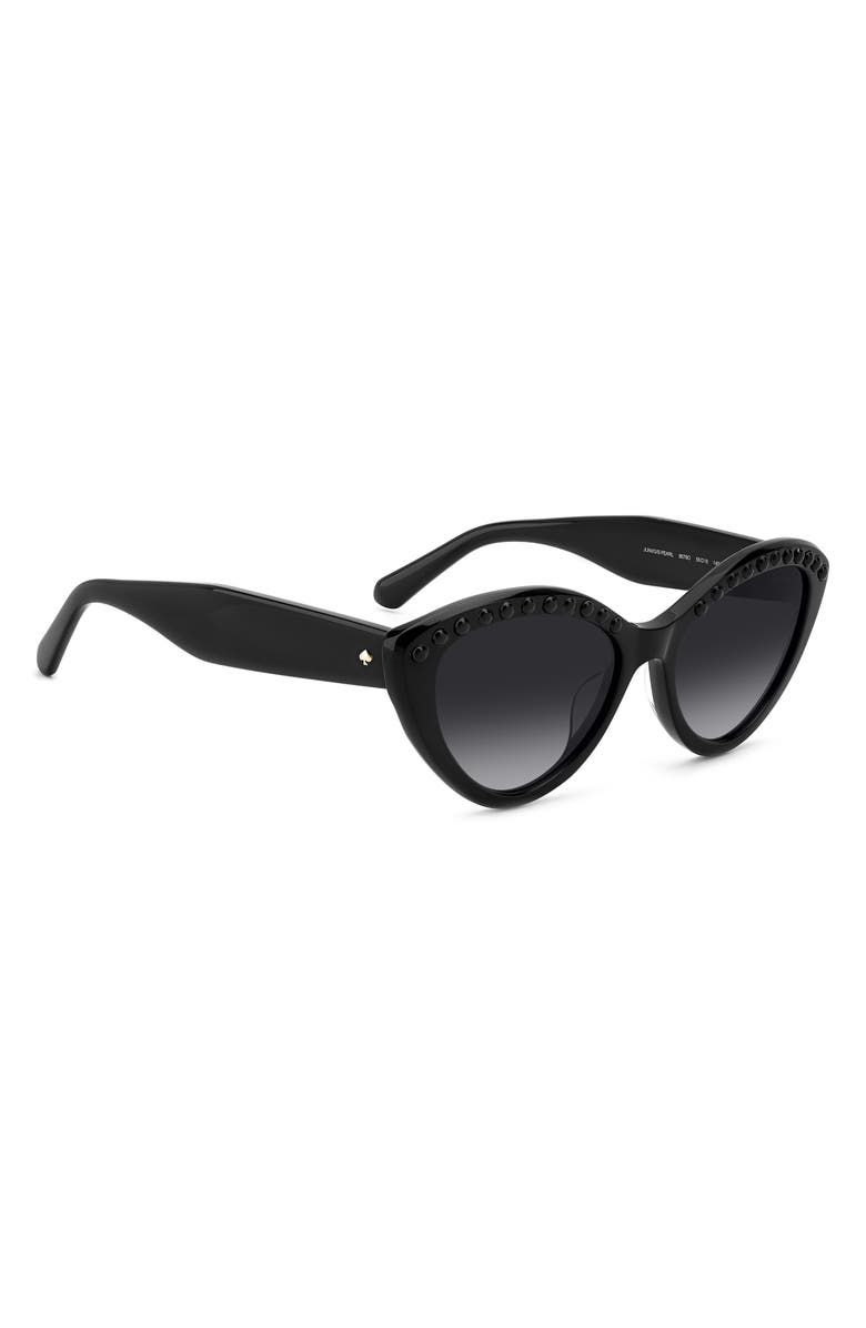Kate Spade New York junigspear 55mm gradient cat eye sunglasses, Alternate, color, Black/ Grey Shaded
