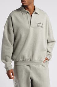Fear of God Essentials Gender Inclusive Cotton Blend Polo Sweatshirt
