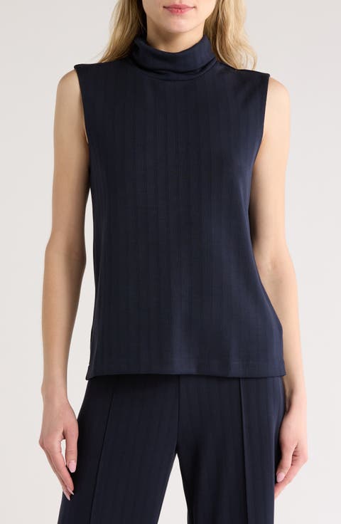 Drop Needle Scuba Knit Sleeveless Top