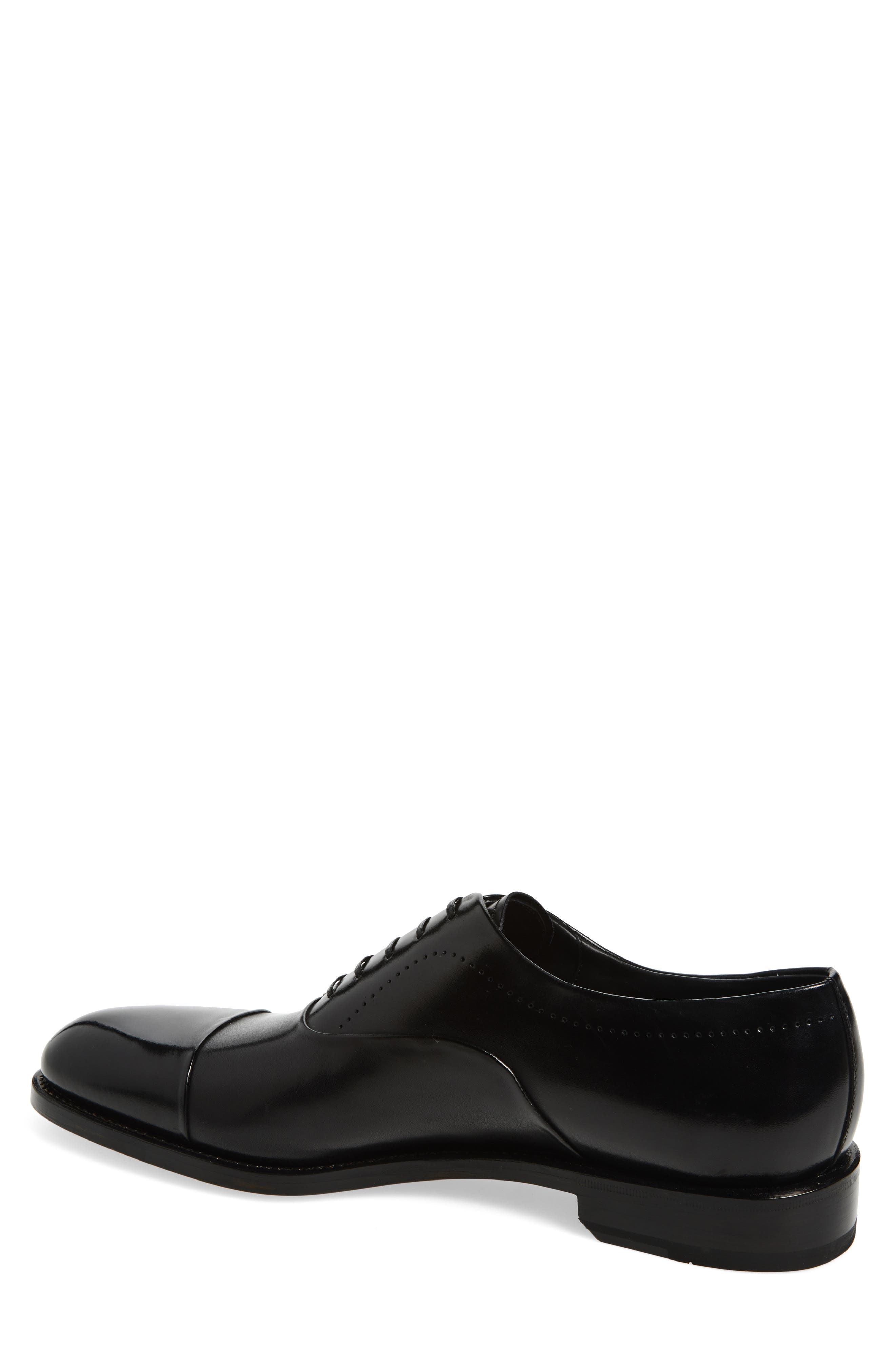 FERRAGAMO Albert Cap Toe Oxford, Alternate, color, Nero