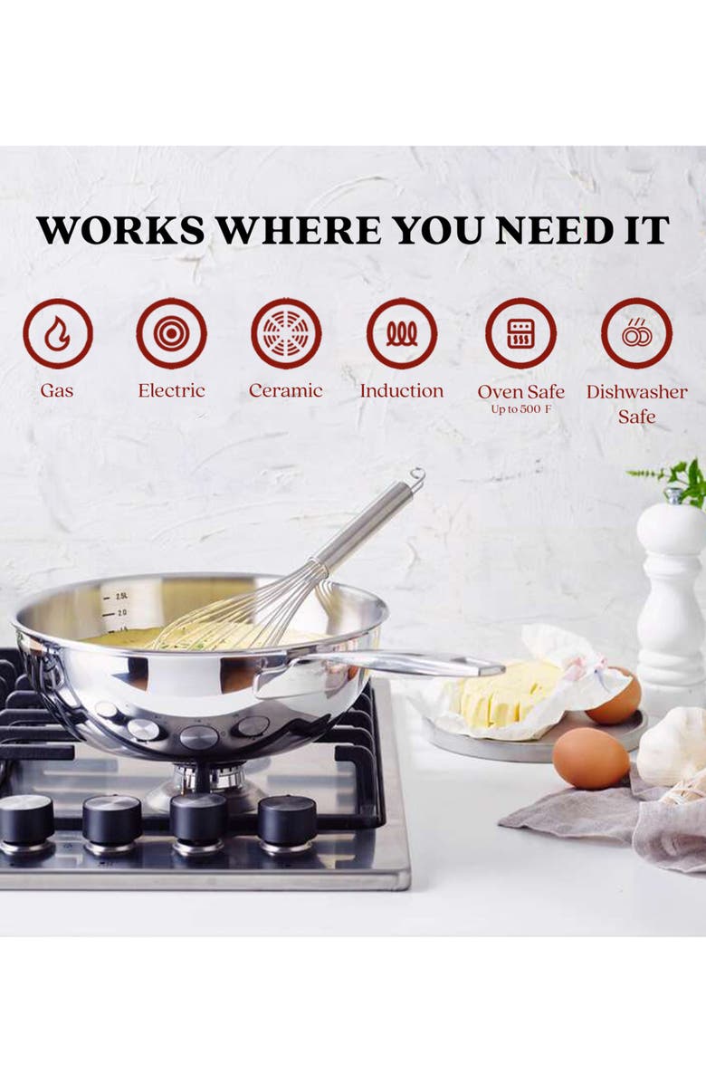 Alva Maestro Stainless Steel Saucepan & Lid, Alternate, color, 