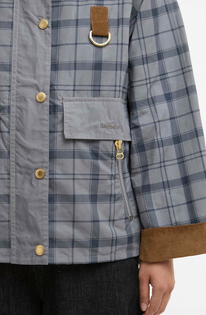 Barbour Carnforth Tartan Cotton Hooded Jacket, Alternate, color, Grey Tartan