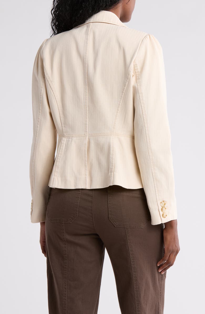 Democracy Herringbone Blazer, Alternate, color, Ecru