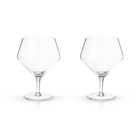 Raye Crystal Angled Gin & Tonic Glasses Set of 2