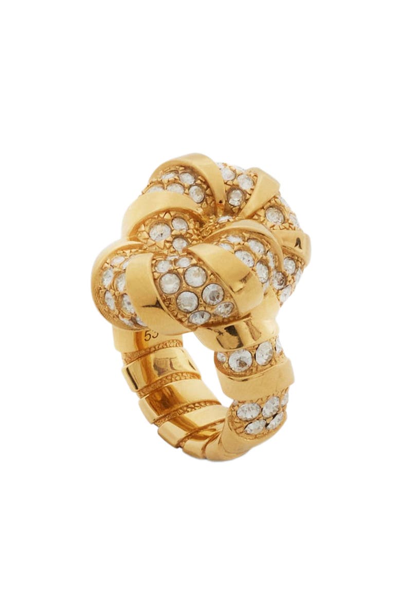 Lanvin Rhinestone Melodie Ring, Main, color, Gold/Crystal