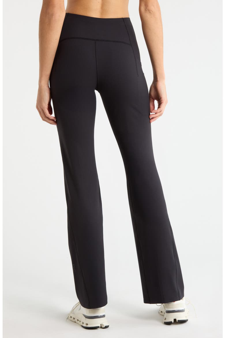 Studio High Waist Flared Leggings, Alternate, color, BLACK