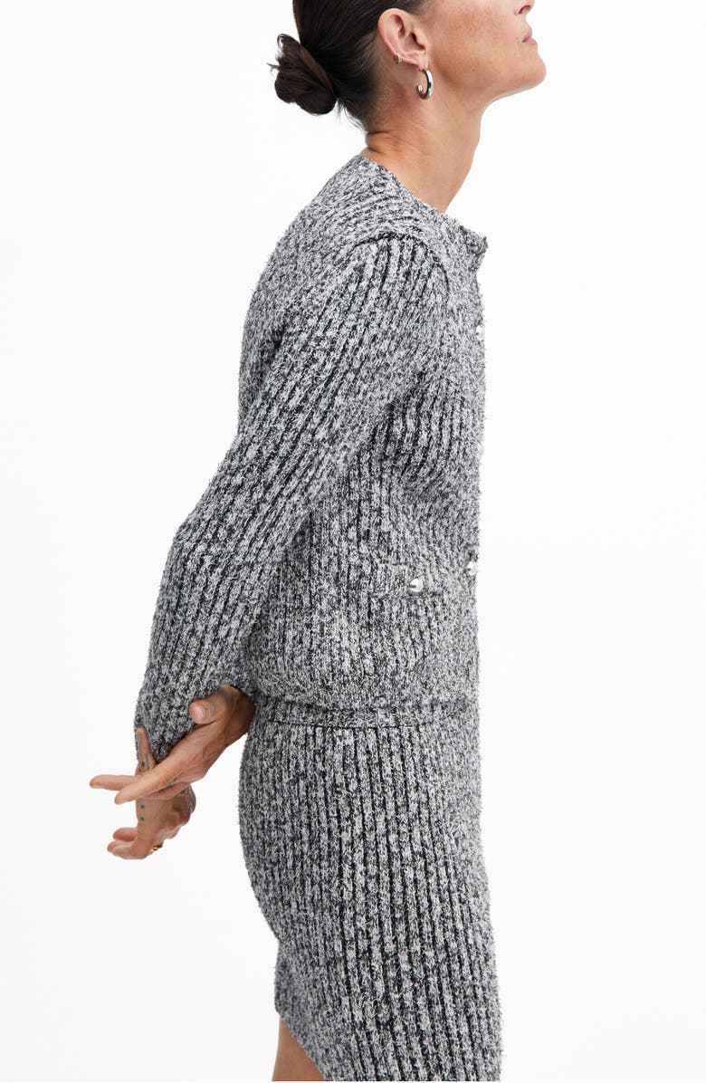 MANGO Textured Rib Cardigan, Alternate, color, 