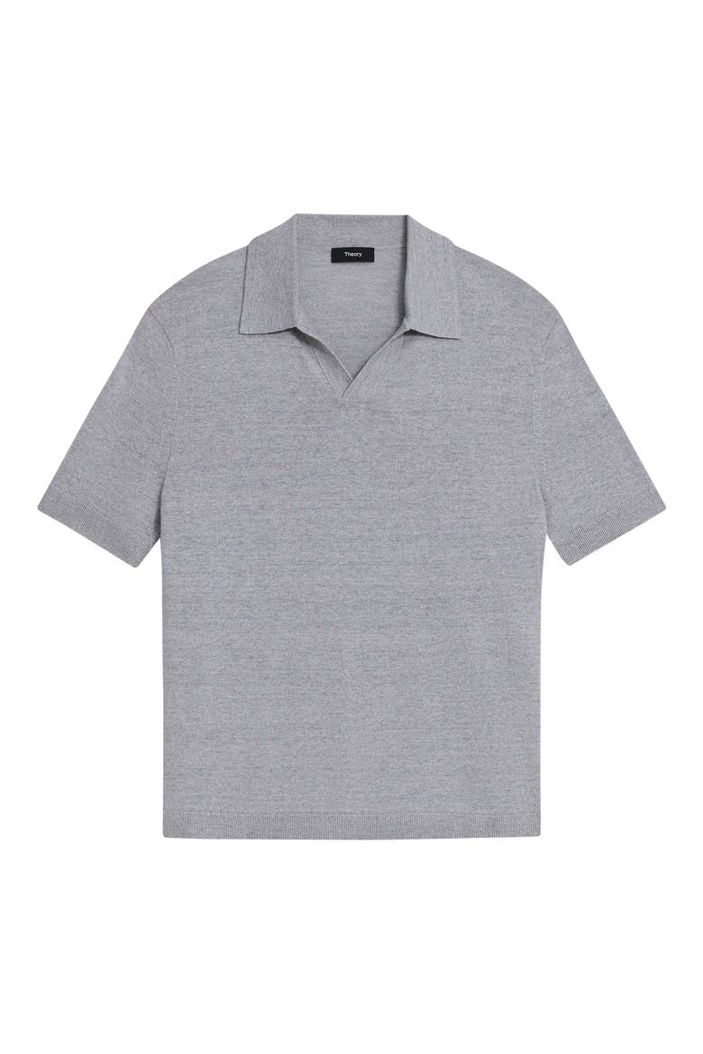 Brenan Linen Blend Polo, Alternate, color, GREY HEATHER - B21