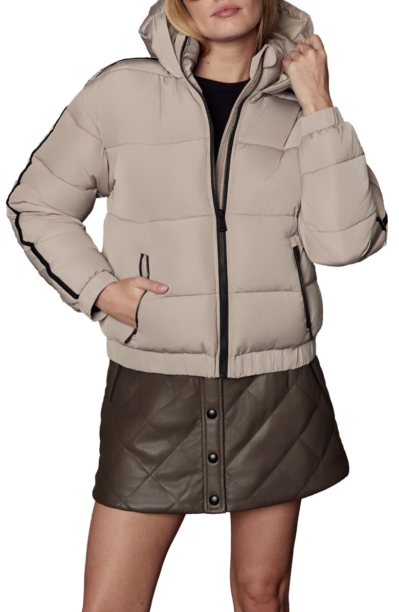Alp N Rock Whitney Water Repellent Hooded Puffer Jacket, Main, color, Stone