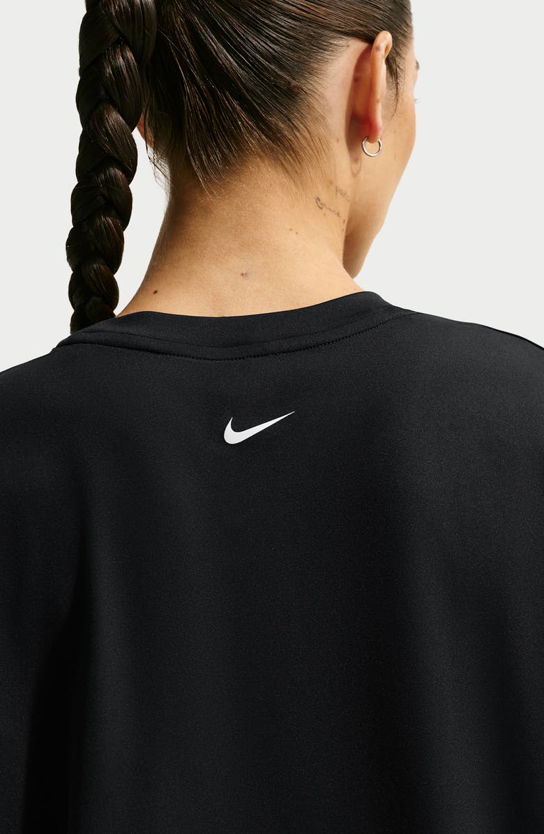 Nike Pro Dri-FIT T-Shirt, Alternate, color, Black/ White