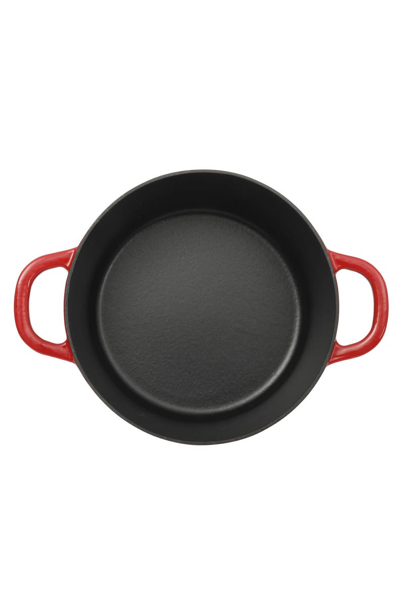 CROCK POT 3 Quart Enameled Cast Iron Dutch Oven With Borosilicate Lid, Alternate, color, Red