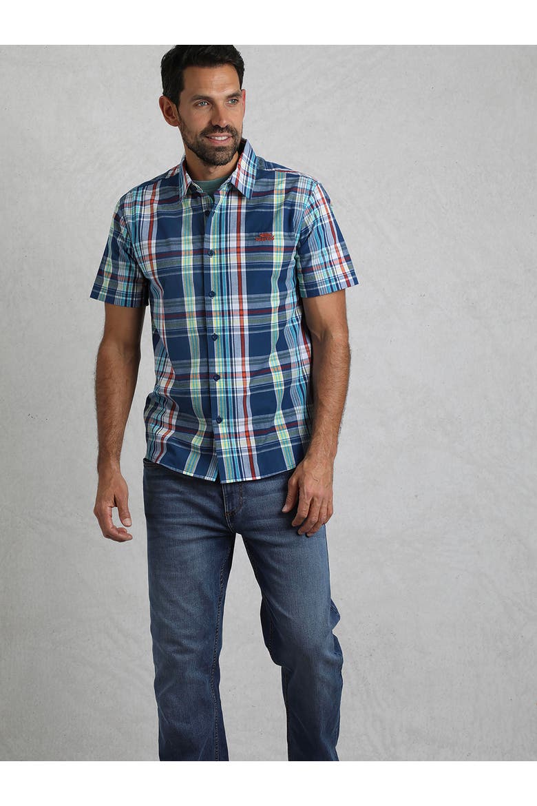 Judd Short Sleeve Check Shirt, Alternate, color, Estate Blue