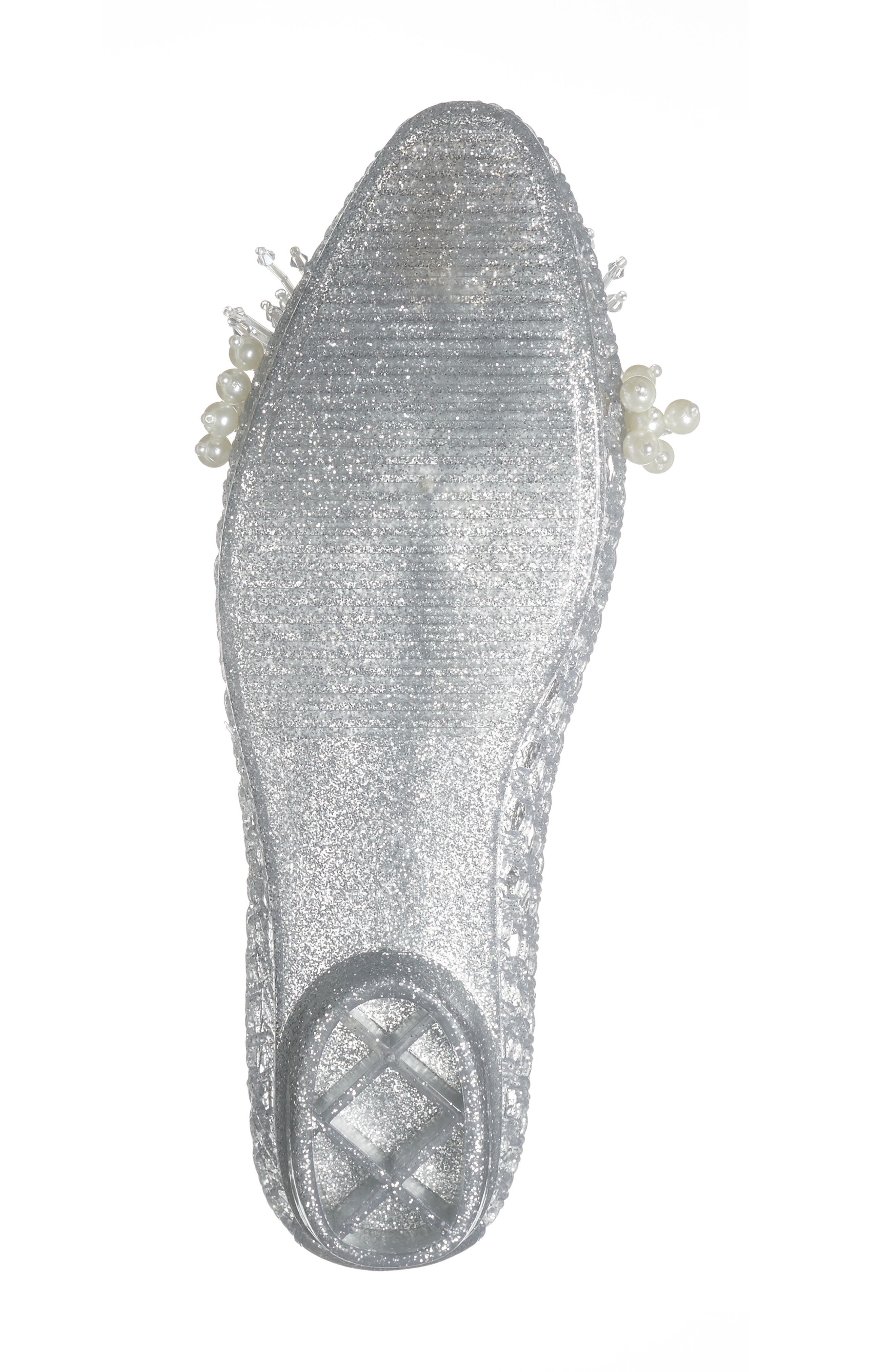 Jeffrey Campbell Whimzy Jelly Flat, Alternate, color, Silver Glitter Pearl